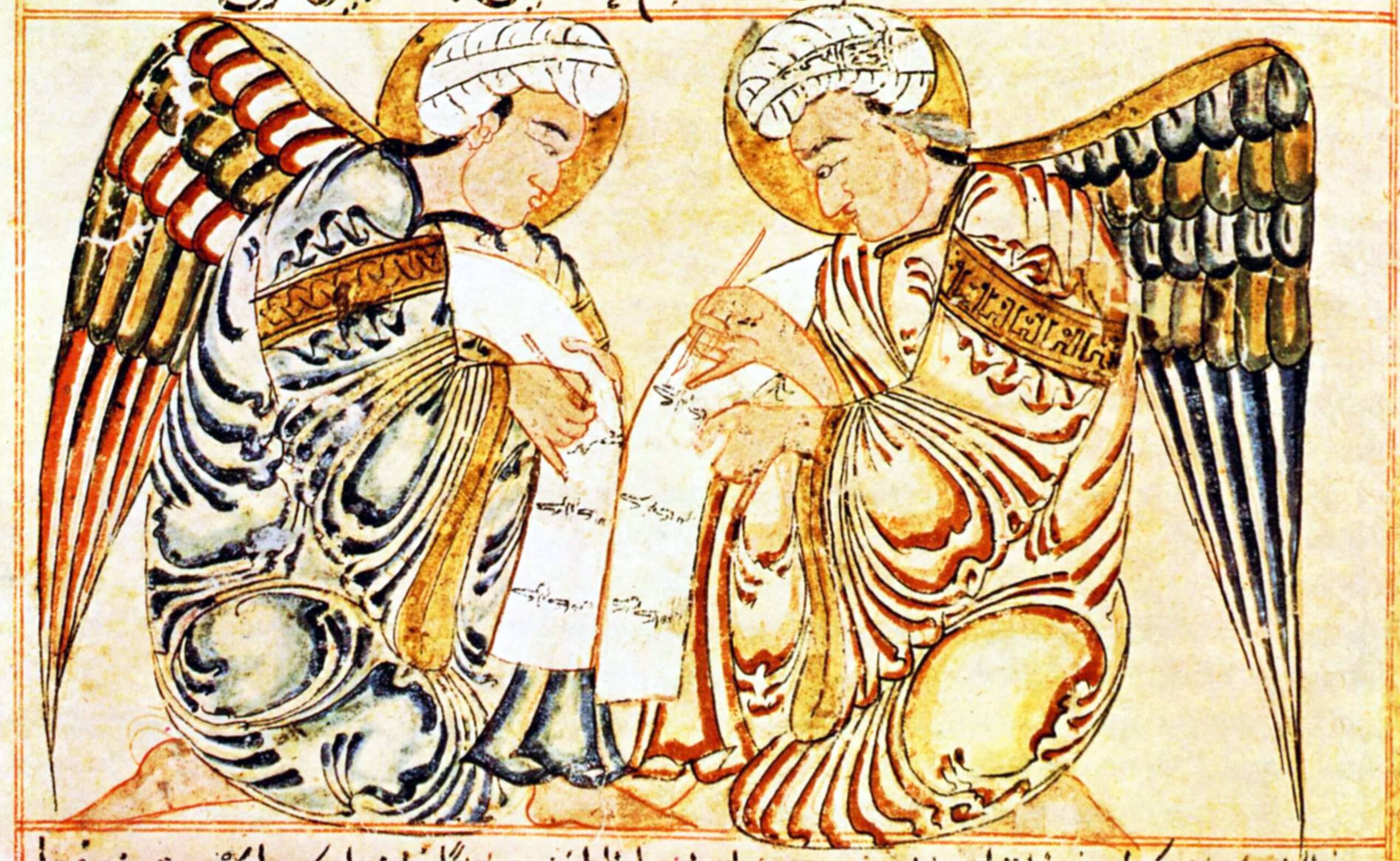 Anioły i&nbsp;historia — ilustracja