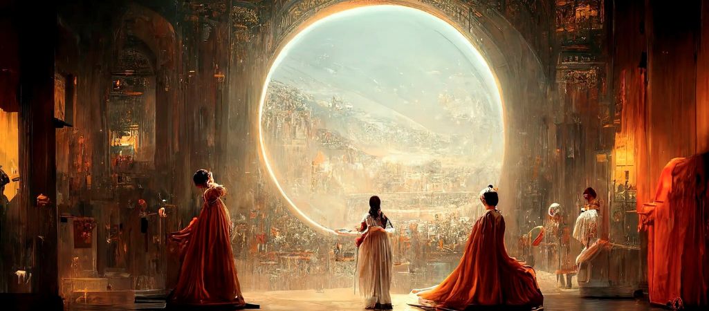Praca Théâtre d’Opéra Spatial nadesłana w 2022 r. na konkurs Colorado State Fair przez Jasona M. Allena. Obraz został nagrodzony przez jury, po czym wybuchł skandal, gdy okazało się, że twórca stworzył go przy pomocy Midjourney fot. Colorado State Fair