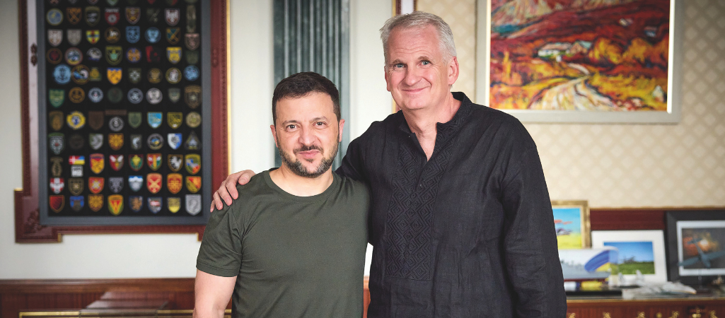 Timothy Snyder i Wołodymyr Zełenski podczas spotkania w Kijowie, 10 września 2024 r. fot. Służba prasowa Prezydenta Ukrainy