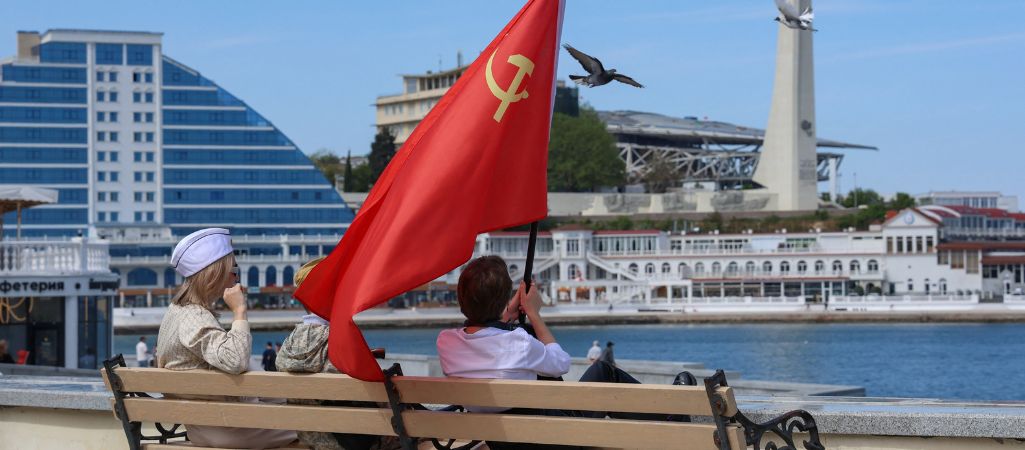 □Sewastopol na Krymie; Rosjanie świętują rocznicę zakończenia II wojny światowej, 9 maja 2025 r. fot. Alexey Pavlishak/Reuters/Forum